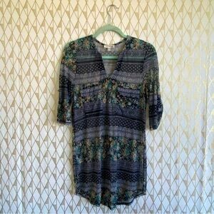 Faith and joy sheer floral mesh top